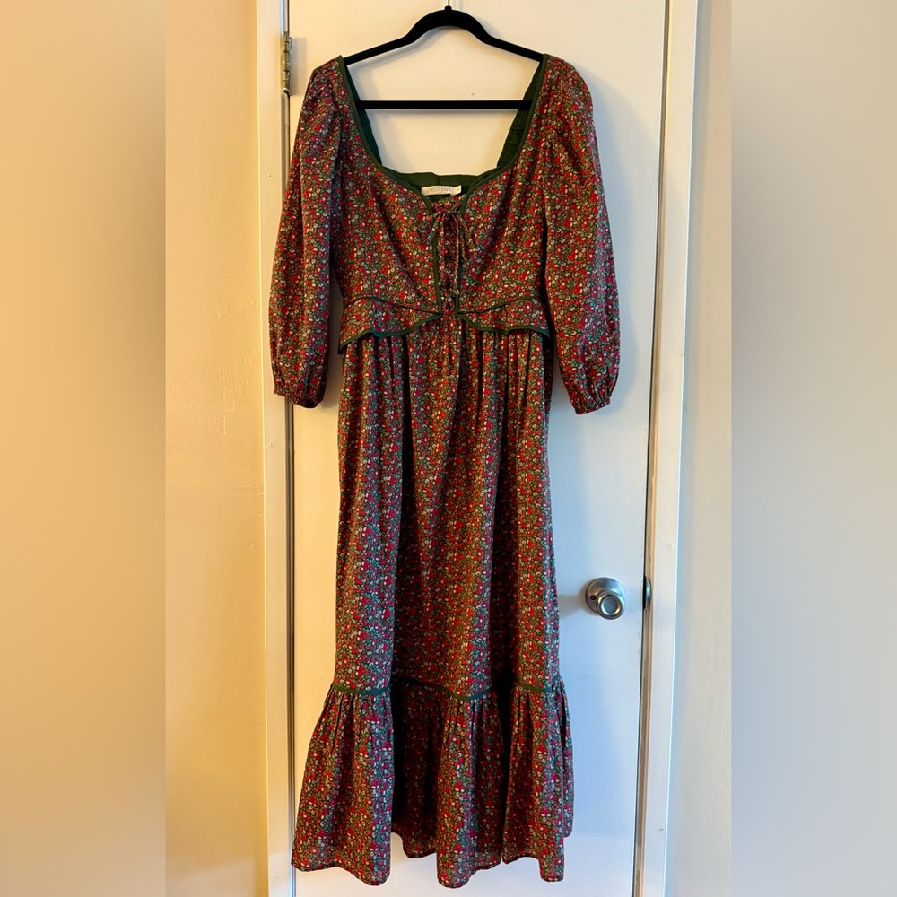 Christy Dawn The Narcissa Dress in Evergreen Apple Harvest - Picture 2 of 15